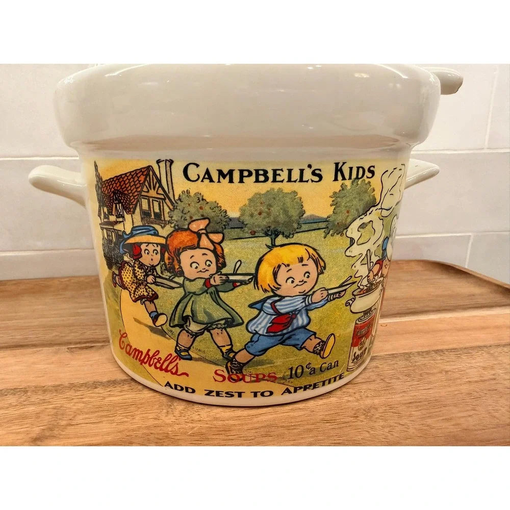 Vintage 1996 Campbell's‎ Kids Soup Tureen with Lid and Ladle Advertising